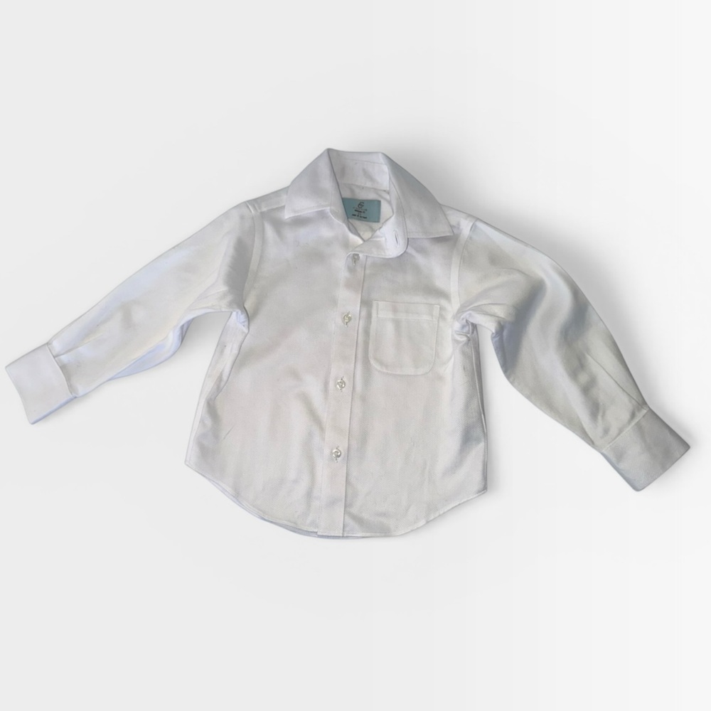 Class Club Boys White Button-Up Shirt